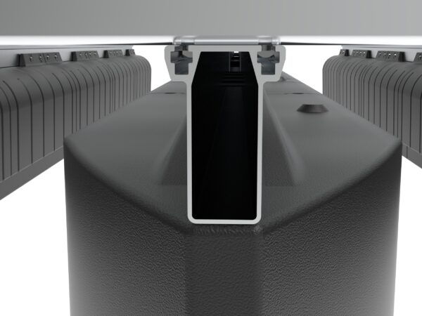 Querschnitt Aluminiumstrebe für Pontonboot "Ufloat System"