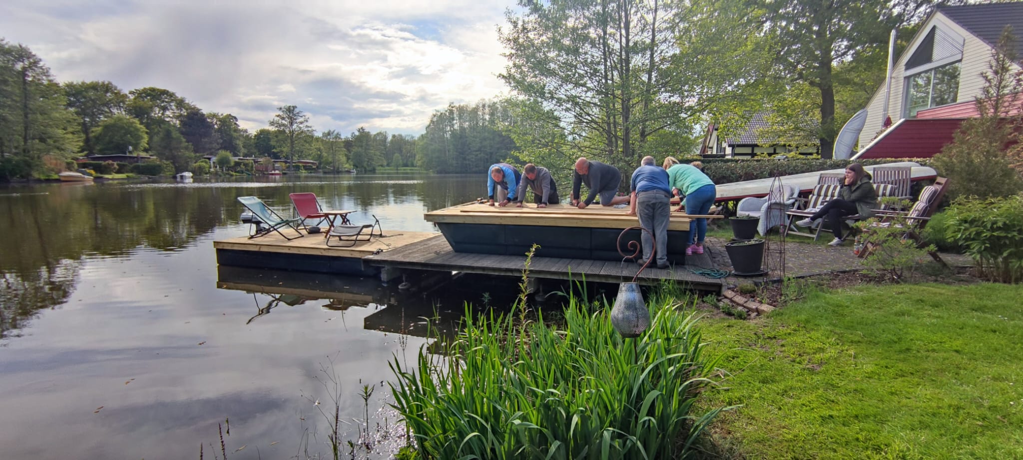 Einweihung eines weiteren Katamaran-Floßes vom Typ „Ufloat“ auf dem Spreewaldsee